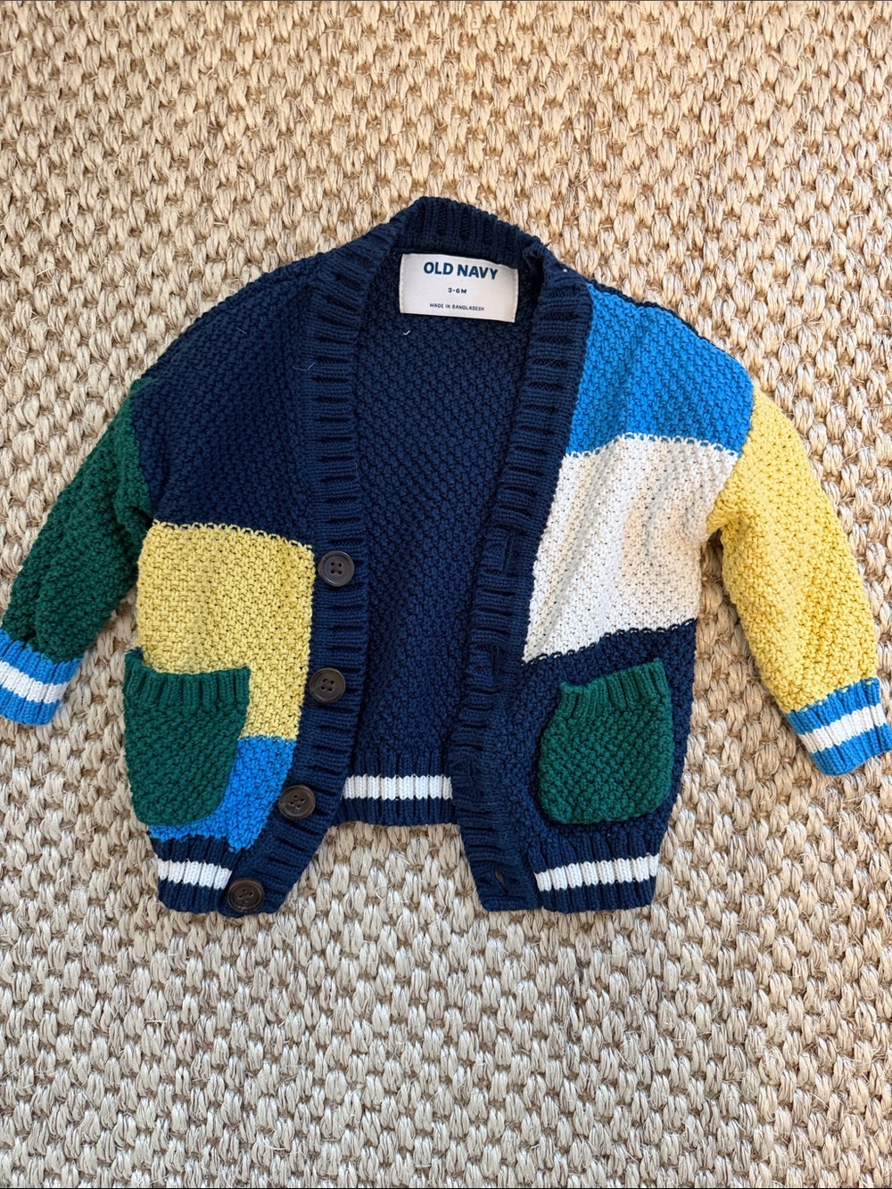 Old Navy Baby Boys' Colorblock Knit Cardigan